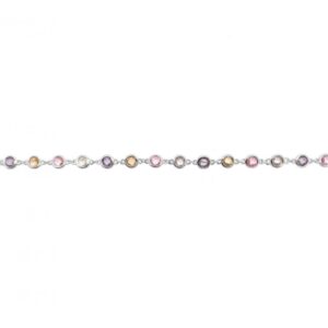 Bracelet argent 925 rhodié serti d'oxyde de zirconium